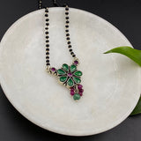 Emerald Flower Mangalsutra