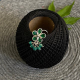 Emerald Flower Nose Pin