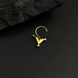 Red Pyramid Nose Pin (gold plated)
