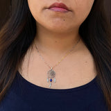 Blue Lapis Dreamcatcher Pendant