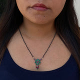 Emerald Flower Mangalsutra