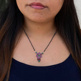 Ruby Flower Mangalsutra