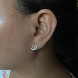 Crescent Moon Ear Studs