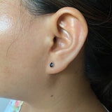 Tiny Black Ear Studs