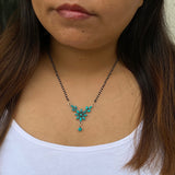 Turq Floral Mangalsutra