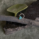 Tiny Turquoise Triangle Nose Pin