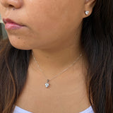 Heart Pendant & Ear Studs Set