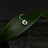 Round Silver Nose Pin