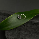 Oval Silver Nose Pin