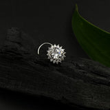 Zircon Intricate Flower Nose Pin