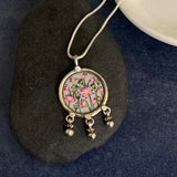 Hand Painted Lotus Pond Pendant