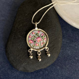 Hand Painted Lotus Pond Pendant