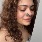 Emerald Marcasite Nose Pin