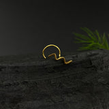 Zig Zag Nose Pin (gold plated)