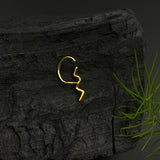 Zig Zag Nose Pin (gold plated)