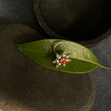 Pretty Flower Nose Pin (red)