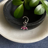 Carnation Pink Beads Nose Pin