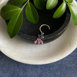 Carnation Pink Beads Nose Pin