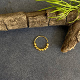 Gold Beads Nose Ring (small)