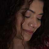 Zircon Flower Nose Clip-On (Gold plated)
