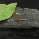 Gold Bar Nose Pin