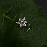 Crystal Zircon Flower Nose Pin