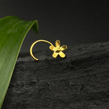 Pretty Gold Flower Nose Pin