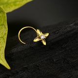 Gold Petals Flower Nose Pin