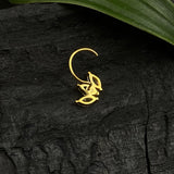 Zircon Petals Nose Pin (gold plated)