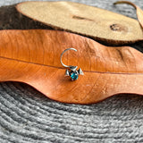 Aqua Blue & Silver Nose Pin