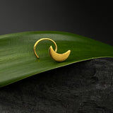 Gold Crescent Moon Nose Pin