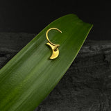 Gold Crescent Moon Nose Pin