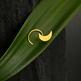 Gold Crescent Moon Nose Pin