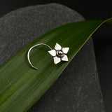 Silver Flower Nose Pin