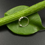 Trio Silver Beads Ring