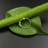 Trio Silver Beads Ring