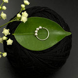 Silver Beads Nose Ring