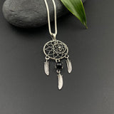 Black Onyx Dream Catcher Pendant