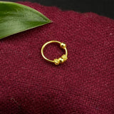 Spiral & Bead Gold Plated Nose Ring(small)