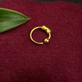 Spiral & Bead Gold Plated Nose Ring(small)