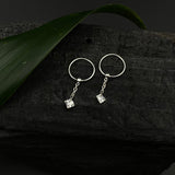 Zircon Drop Helix Rings