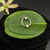 Silver Beads Nose Ring (small)