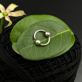 Silver Beads Nose Ring (small)