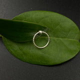 Tiny Silver Cut Work Nose Ring