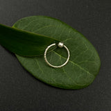Tiny Silver Cut Work Nose Ring