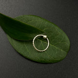 Tiny Silver Cut Work Nose Ring