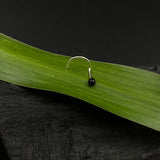 Tiny Black Ball Nose Pin