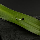 Tiny Black Ball Nose Pin