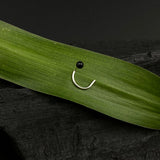 Tiny Black Ball Nose Pin