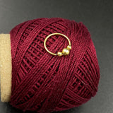 Bead String Nose Ring (gold plated)